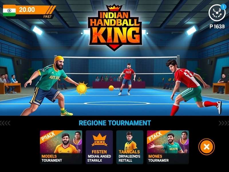 Indian Handball King feature overview showing different game modes